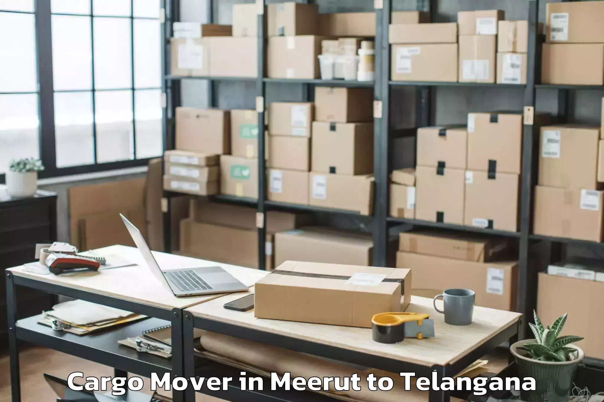 Book Meerut to Maganoor Cargo Mover